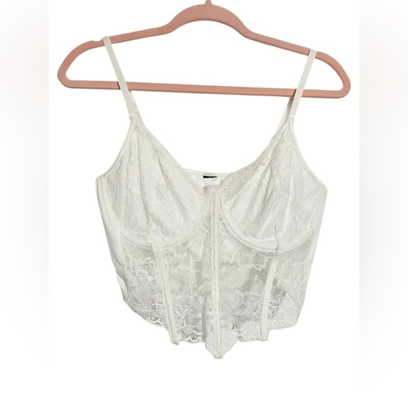 Tops - L23 WHITE CORSET- SMALL/ MEDIUM (see photo for flaw) lingerie